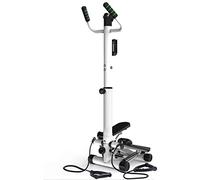 Mini-Stepper Swing Stepper Home Stepper Adjustable Twist Stair Stepper Foldable Workout Step Machine Mute Multifunction Exercise Equipment with Hand Grip (Black)