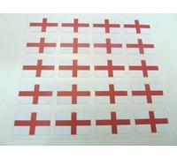 Mini Sticker Pack, 25x12mm Rectangle, Self-Stick England Labels, St George Cross Flag Stickers