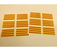Mini Sticker Pack, 33x20mm Rectangle, Self-Stick Catalonia Catalunya Labels, Catalan Independence Flag Stickers