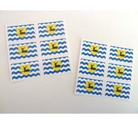 Mini Sticker Pack, 33x20mm Rectangle, Self-Stick Hertfordshire Flag Labels, English County Stickers