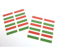 Mini Sticker Pack, 33x20mm Rectangle, Self-Stick Hungary Labels, Hungarian Flag Stickers