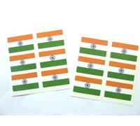 Mini Sticker Pack, 33x20mm Rectangle, Self-Stick India Labels, Indian Flag Stickers