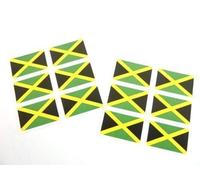 Mini Sticker Pack, 33x20mm Rectangle, Self-Stick Jamaica Labels, Jamaican Flag Stickers