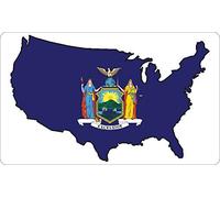 Mini Sticker Pack, 33x20mm Rectangle, Self-Stick New York Flag Labels, USA US State Stickers