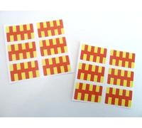 Mini Sticker Pack, 33x20mm Rectangle, Self-Stick Northumberland Flag Labels, English County Stickers