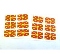 Mini Sticker Pack, 33x20mm Rectangle, Self-Stick Republic of Macedonia Labels, Macedonian Flag Stickers