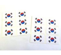 Mini Sticker Pack, 33x20mm Rectangle, Self-Stick South Korea Labels, South Korean Flag Stickers