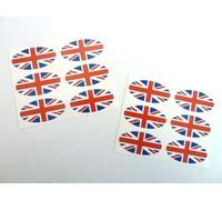 Mini Sticker Pack, 40x20mm Oval, Self-Stick Union Jack Labels, Great Britain Self-Adheisve, United Kingdom UK Flag Stickers