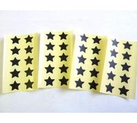 Mini Sticker Pack, Black Star Shape Labels, 15mm Star, Self-Adhesive Paper Labels