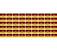 Mini Sticker Pack Smooth - 20x12mm - Self-Stick - DDR - German Democratic Republic - Self-Adhesive - Flag Decals - for Car, Office and Home - 54 Pieces