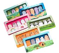 Mini Sticky Notes, 6 Set Cute Cartoon Animal Index Tabs, Reusable Fun Writable Sticky Note Flags Cute Notes, Note Flags, Fun, Funny Bookmarks, Index Tabs, Notebook