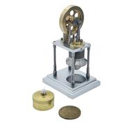 Mini Stirling Engine Model Kit, β-Type Vertical Heat Engine, External Combustion Science Experiment Toy, Precision Metal Mechanical Engine, Physics Demonstration DeviceDesk Display Gift for Adults