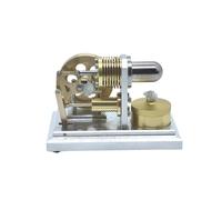 Mini Stirling Engine Model Kit, α-Type Vertical Heat Engine, External Combustion Science Experiment Toy, Precision Metal Mechanical Engine, Physics Demonstration DeviceDesk Display Gift for Adults
