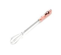 Mini Stirrer Whisk, Kitchen Egg Whisk Stainless Steel Mini Balloon Whisk with Cute Cartoon Bear Pattern Kitchen Whisk for Stirring(Pink)