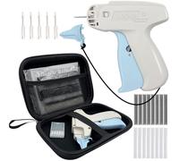 Mini Stitch Gun for Clothes - Quick Clothing Fixer - Handheld Fine Stitch Gun - Micro Tagging Gun Kit Includes 1000 Black Fasteners & 1000 White Fasteners, 6 Needle and Hard Case