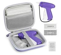 Mini Stitch Gun for Clothes, Quick Stitch Sewing Gun Kit with 5000Pcs 0.18 inch Fasteners, 6 Needles & Hard Case for Hemming Pants,Repairing Jeans, Curtains, Toys, No Thread Needed, Easy Home Use