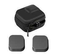 Mini Storage Bag Case for GoPro Hero 13 12 11 10 9 8 Black + Hero13 Hero12 Hero11 Hero10 Hero9 Hero8 Rubber Lens Cap Cover, Carrying Boxes Accessory for Go pro [2+1 Pack]