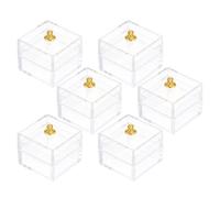 Mini Storage Box Model 6pcs Plastic Dollhouse Decor | Finish, Lightweight Build, Bedroom and Kitchen Use, Safe for Play, DIY Accessory Set