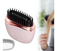 Mini Straightener, 2026 New Cordless Rechargeable Portable Straightening Comb, Rapid-Heat with Three Temperature Controls, Heat-Resistant Shell Travel Comb (Pink)