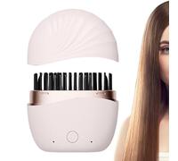 Mini Straightening Brush Rechargeable Cordless Portable Travel Iron with Temperature Control with 3 Speeds for Men Women Travel Long Hair Curly Wavy
