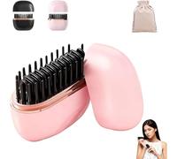 Mini Straightening Comb, Wireless Hair Straightening Comb, Portable Straightening Comb, Rechargeable Hairdressing Comb, Cordless Compact Hair Brush (Pink,1PCS)