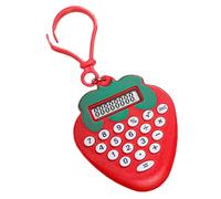 Mini Strawberry Calculator Keychain, Compact Design (Bright Red) | Portable keyring, Clear display, Fun strawberry shape, Easy-to-carry for school, Ideal for students