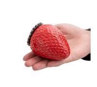Mini Strawberry Urn for Human Ashes Adult Female Ceramic Keepsake Urns for Women Beautiful Memorial Decorative Urns, 3.54" H x 2.63" L, Red, Mini