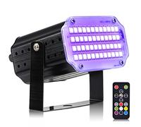 Mini Strobe Lights, 48 LED Disco Lights, Upgraded Party Light with Remote Control, Sound Activated and Speed Control LED for Disco,Wedding Halloween Party in Small Rooms, with Power Adapter
