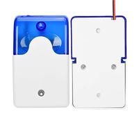 Mini Strobe Siren, Blue Lens, Synchronized Piezo Siren and LED, Mounts in Single Gang Box or Surface Mount