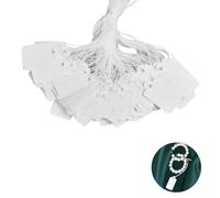 Mini Strung Price Tags,100 PCS White String Pricemarker Labels,Small Tie on Labels Paper Tags for Clothes,Gift Tags for Presents,Pricing Labels for Display,White Pricemarker Labels for Retail Use