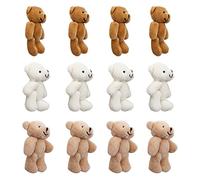 Mini Stuffed Bears Adorable Soft Teddy Plush Toy for Wedding Birthday Decorations, Set of 12 Mini Plush Bears for Girls and Weddings Key Pendants