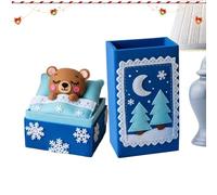 Mini Stuffed Bears | Soft Cute Animal Doll Decoration - Little Bear in a Box | for Children Boys Girls Kids Women Lover Friend Men Couples