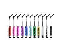 Mini Stylus Pen Bundle Short Stylus Pens with 3.5mm Jack Connector - Compatible with All Capacitive Touchscreen Devices - for iPad, iPhone, Samsung Phones, Tablets, Pack of 10, Mix Colours