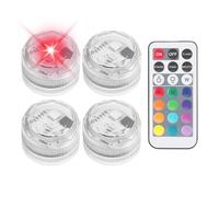 Mini Submersible LED Lights | 13 Color & 4 Mode Dimmable | Reusable Light Remote Controlled for Birthday Halloween Party Easter Spa Decorations