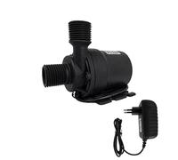 Mini Submersible Water Pump for Aquarium, Water Heater and Shower, Brushless Motor, DC 12V/24V, 1000L/H (24V Wire Connection, Pump and Adapter)