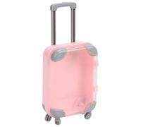 Mini Suitcase Realistic Rolling Mini Luggage Party Favor with Retractable Handle for Imaginative Play Travel Themed Events Doll Suitcase Mini Luggage Miniature Dollhouse Accessory Travel Case