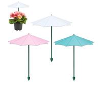 Mini Sun Umbrella For Potted Plants 3 Pack - Small Container Shade Cloth, Portable Planter Canopy Guard | Outdoor Shelter For Gardeners Apartment Yard Patio Porch Backyard Deck Balcony Nursery