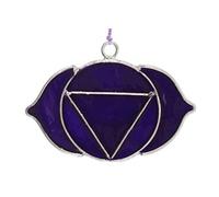Mini Suncatcher | Third Eye Chakra Symbol | H:7.5cm W:6cm D:0.01cm | Pack of 1