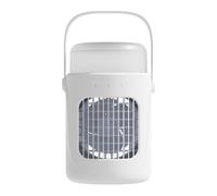 (Mini Swamp Cooler - Compact Refrigeration-Free Air, Conditioning Alternative, Rechargeable Battery Operated Water Mist Fan, Adjustable Airflow Direction, Quiet working For Sleep, Lightweight