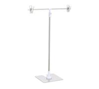 Mini T Shape Background Stand Stainless Steel Portable White Backdrop Frame | Desktop Support for Posters and Paper, Photo Still Life and Food Flat Lay Photography, Plastic Parts