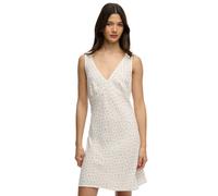 Superdry Printed Sweetheart Sleeveless Short Dress White L Woman