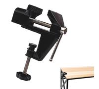 Mini Table Clamp - Adjustable Rotating Bench Stand Compact Metal Stand 360° Swivel Base Strong Grip Jaw | Portable Table Top Jewelry Making Sander