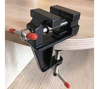 Mini Table Clamp, Small Bench Vice for Jewelers Hobby Clamps Craft Repair Tool Portable Work Bench Vise (mini) (BLACK, MINI 1.4 INCH)