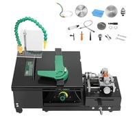 Mini Table Rock Lapidary Polisher, 1850W Electric Table Saw with Flexible Shaft & Universal Water Pipe, 800-12000rpm Adjustable, 5 in 1 Stone Polishing Tool for DIY Jewelry Jade