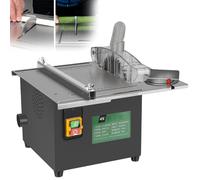 Mini Table Saw, 1600W Desktop Woodworking Bench Saw, 5000RPM Speed, 55mm Cutting Depth, 0-45° Adjustable Angle, 180mm Blade Diameter for Wood and Metal Cutting