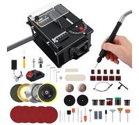 Mini Table Saw for Crafts, 200W Multi-Functional Table Saw with Full Set, 0-90° Angle Adjustable, Portable Cordless Desktop Electric Saw for Wood Plastic Acrylic Cutting,DIY Hobby Handmade,Woodworking