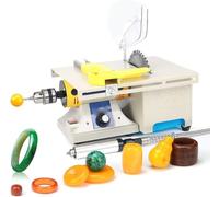 Mini Table Saw for DIY Jewelry Making, Woodworking, and Carving, High-Speed 0-10000r/min with Flexible Shaft, Ideal for Home Hobbies and Lapidary Work