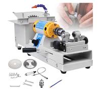 Mini Table Saw for Jewelry Cutting Rocks, 0-10000RPM Gemstone Grinder Polisher with Flexible Shaft, Bench Stone Tool