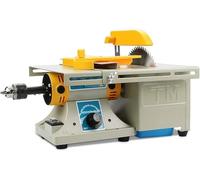 Mini Table Saw,Miniature Precision Table Saw, DIY Jewelry Lapidary Equipment, Benchtop Buffer Rock Grinder Polishing Machine with Flexible Shaft,N