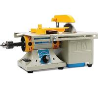 Mini Table Saw,Miniature Precision Table Saw, DIY Jewelry Lapidary Equipment, Benchtop Buffer Rock Grinder Polishing Machine 0-10000R/Min, with Flexible Shaft, HUANGHAIQIU